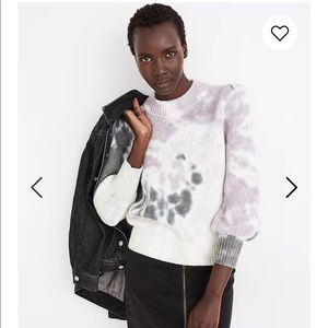 Madewell Tie-Dye Puff-Sleeve Sweater